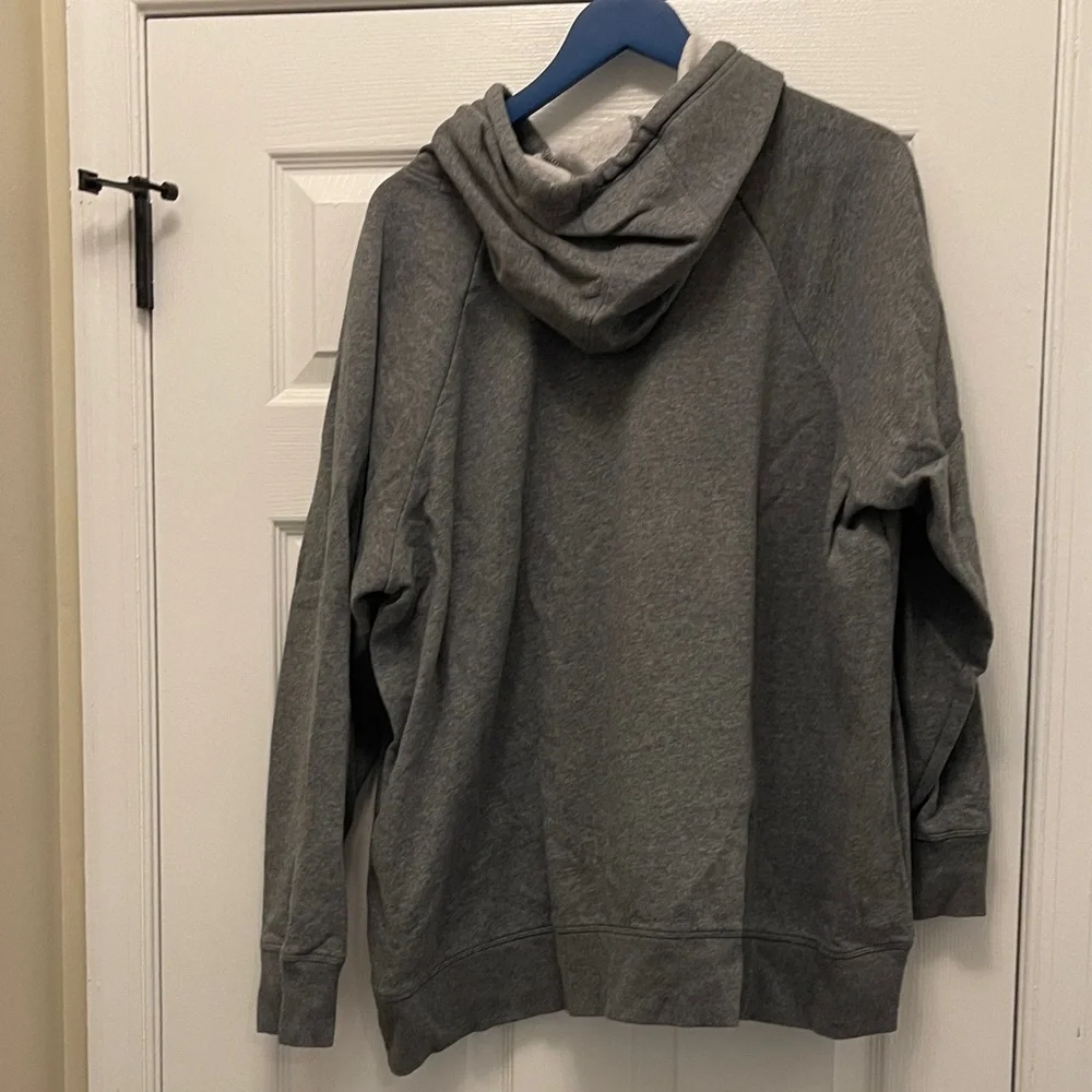 Under Armour Charcoal Hoodie For Women with Neon Pink Accents - Picture 4 of 4